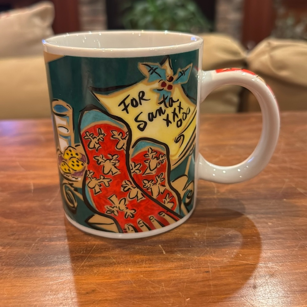 Starbucks Home For The Holidays Christmas Coffee Mug Holiday Mary Graves Santa